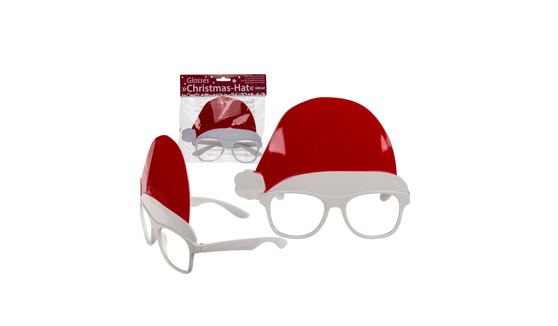 Okulary z czapką Świętego Mikołaja