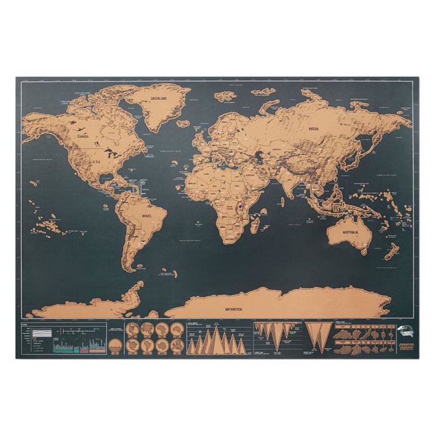 Mapa świata - zdrapka