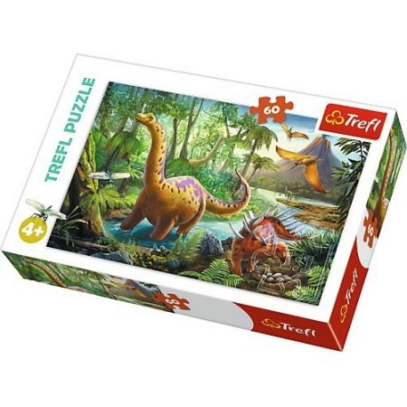 Puzzle 60 Wędrówka dinozaurów